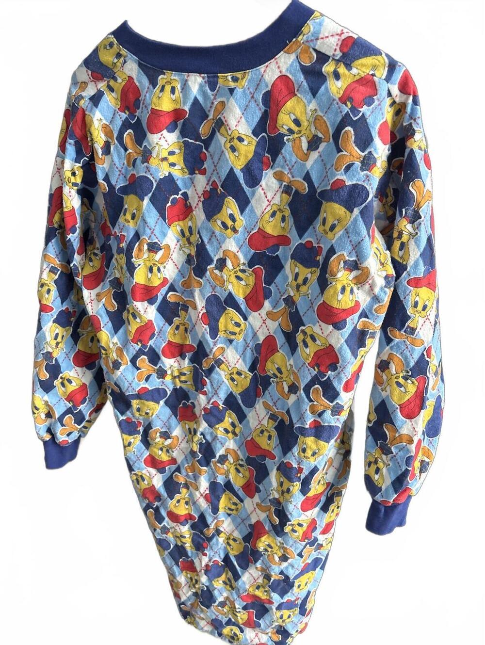 Vintage Y2K Tweety Bird sleep wear women's pajamas medium RARE 1993 looney Tunes